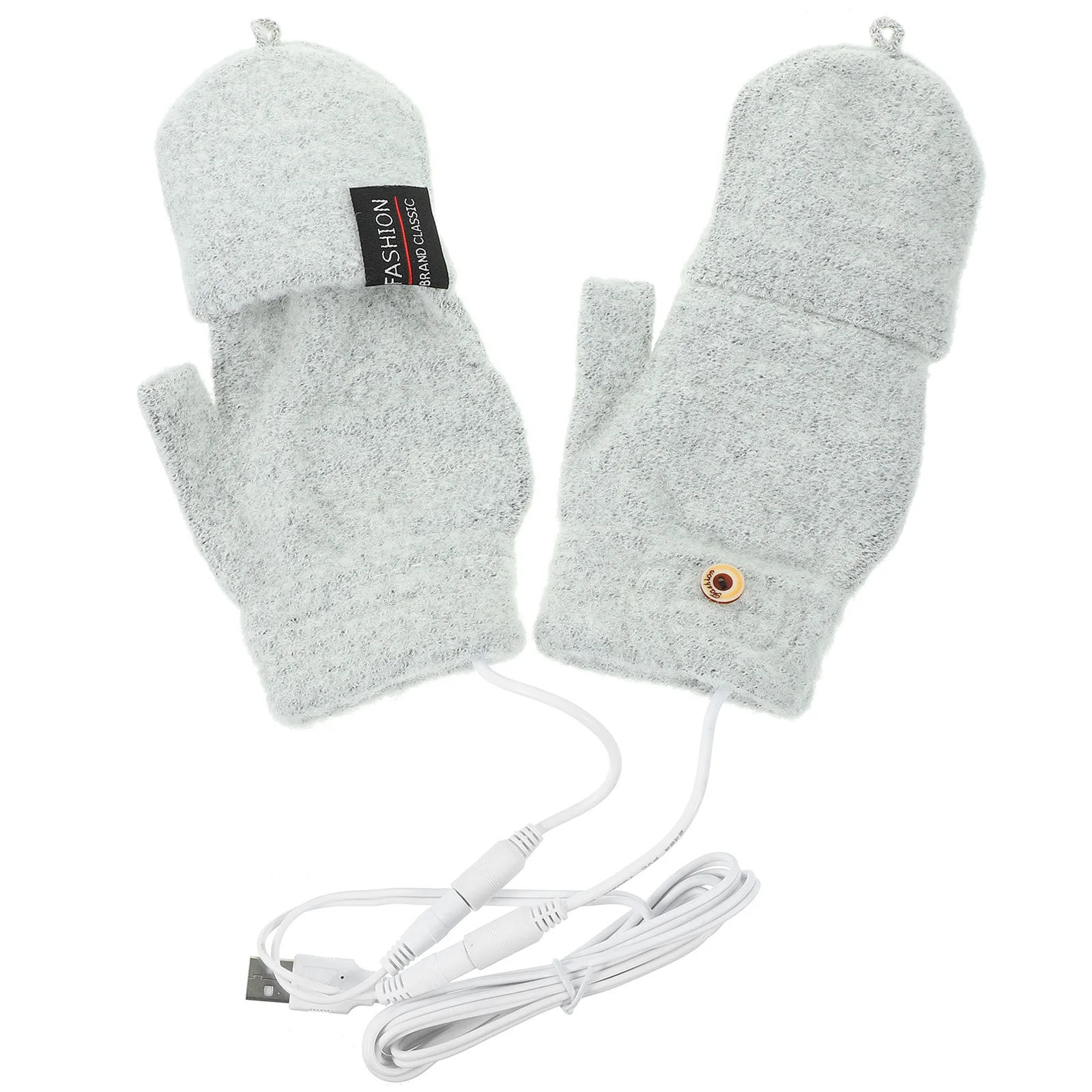 

Heating Gloves Winter Stretchy Knit Heated Women Usb Mittens Laptop Hands Warmer Ultraviolet Light Electric