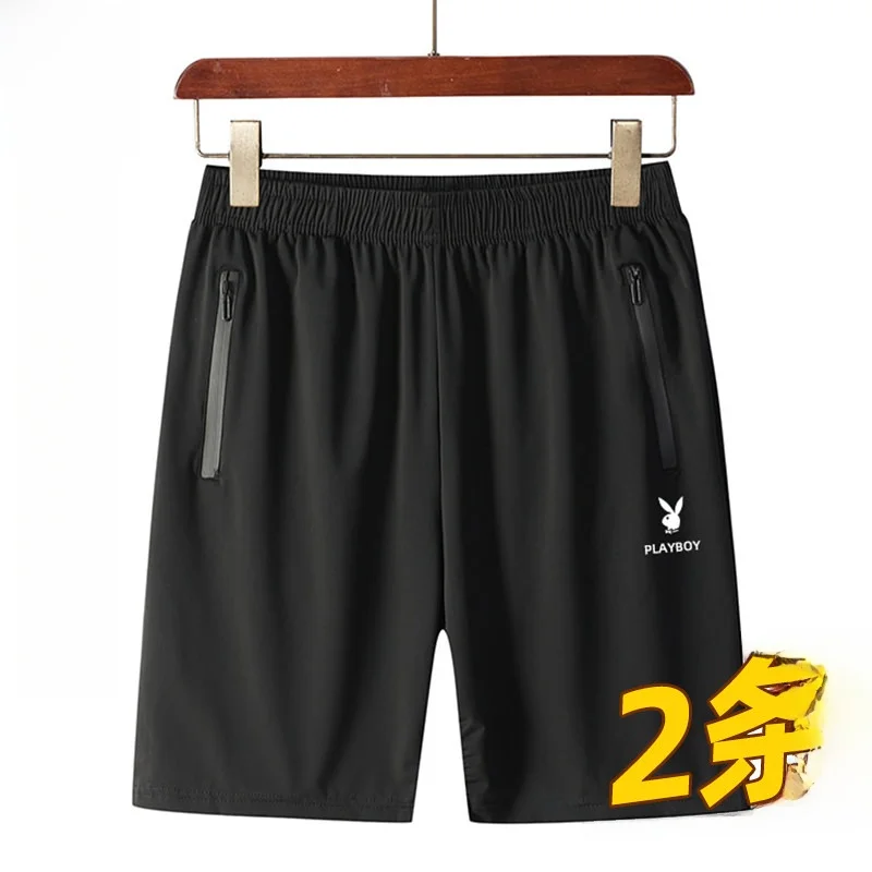 

Мужские летние шорты из ледяного шелка, быстросохнущие, свободного кроя, повседневные, тонкие, длиной до колена, модные, для молодежного отдыха