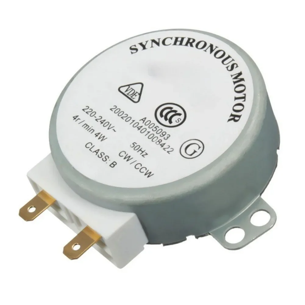 6.1*5.9*1.1cm Microwave Oven Turntable Motor Replacement, 220-240V 50Hz 4rpm Synchronous Motor, ABS Material
