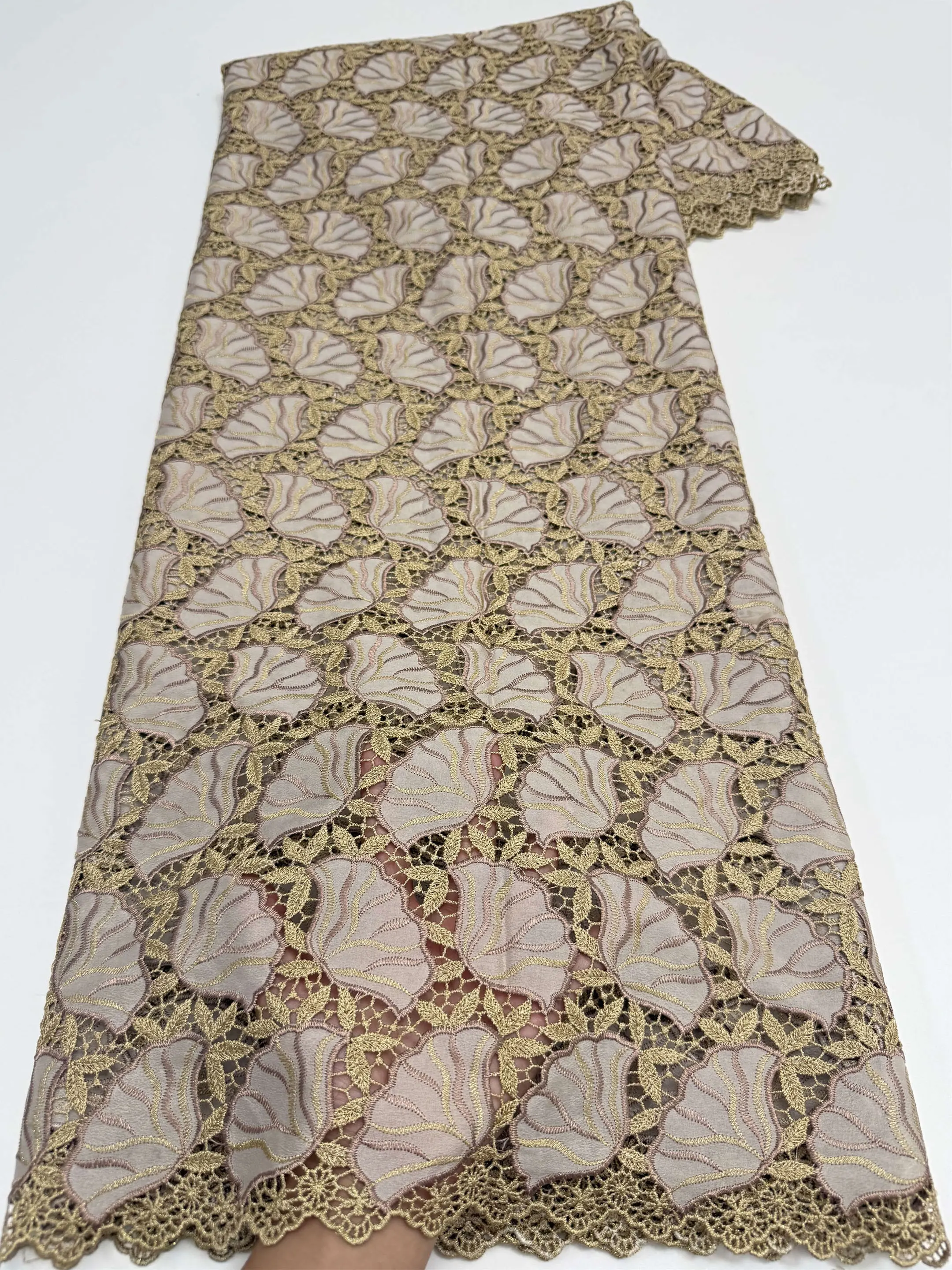 Skin Friendly Cord Embroidered Swiss Voile Lace African Guipure Fabric for Dubai Abaya Robe Celebrants Cloth Original
