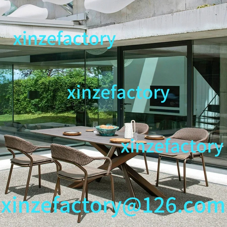 

Customizable Nordic creative courtyard simple leisure villa combination tables and chairs