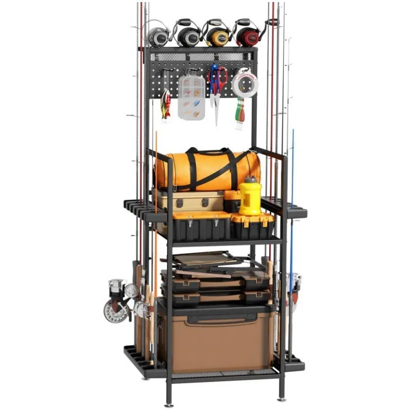 Amazon removable fishing rod storage rack multi-layer fishing gear rack warehouse tool thickened anti-dumping fishing rod rack