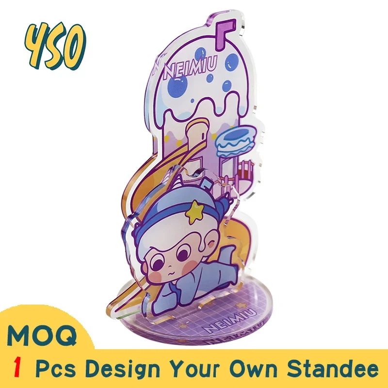 YSO CNC Diamond Cut Wholesale Anime Printed Cartoon Photo Custom Acrylic Standee Cute Clear Stands