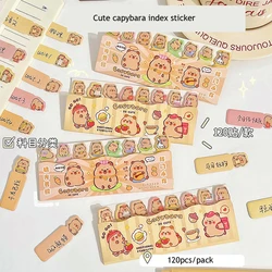 120pcs/pack Capybara Index Sticker Notepad Sticky Notes Office Accessories Korean Kawaii Stationery Cute Memo Pad Scratch Paper