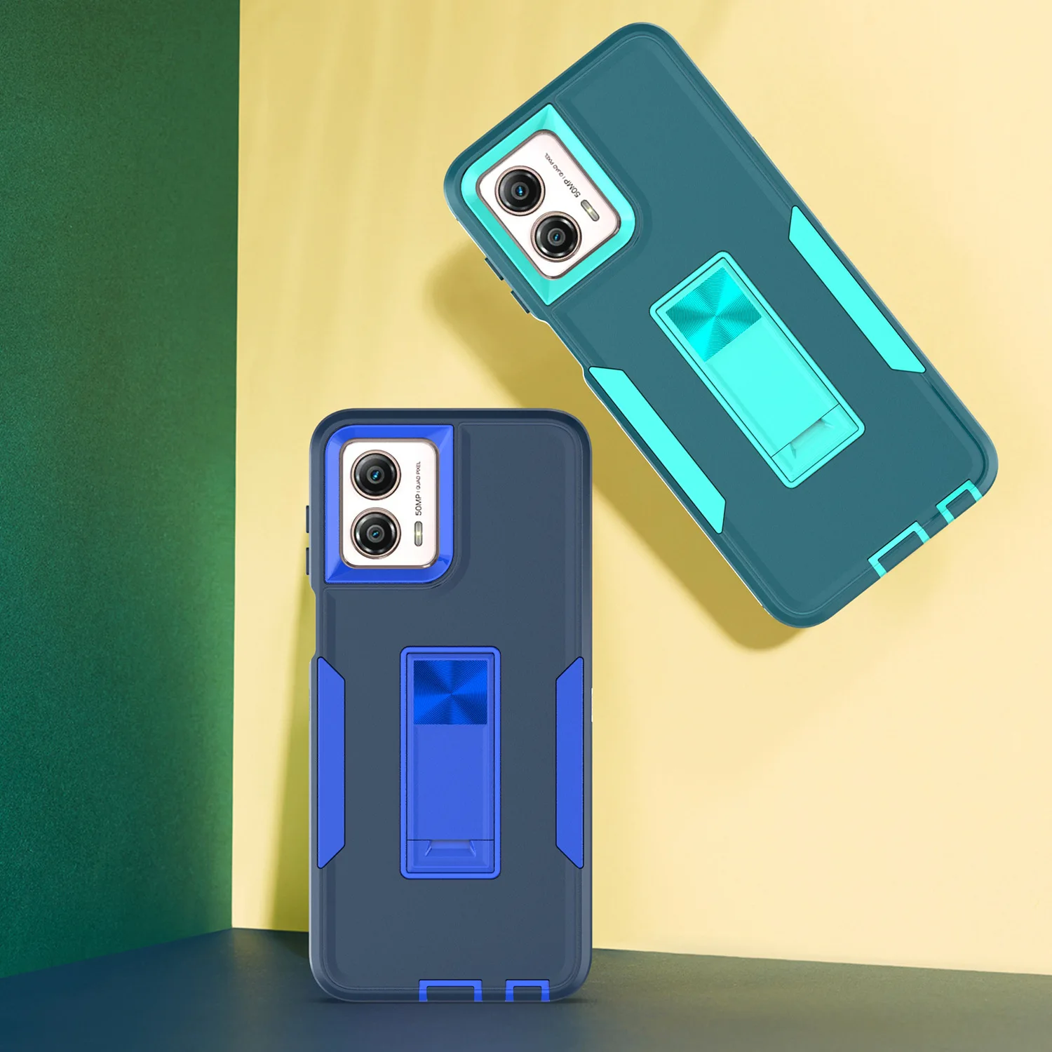 

Moto G Power 2023 Phone Cover, With Kickstand Heavy Duty Shockproof Protective Bumper Case For Moto G Power 2023/Power 5G