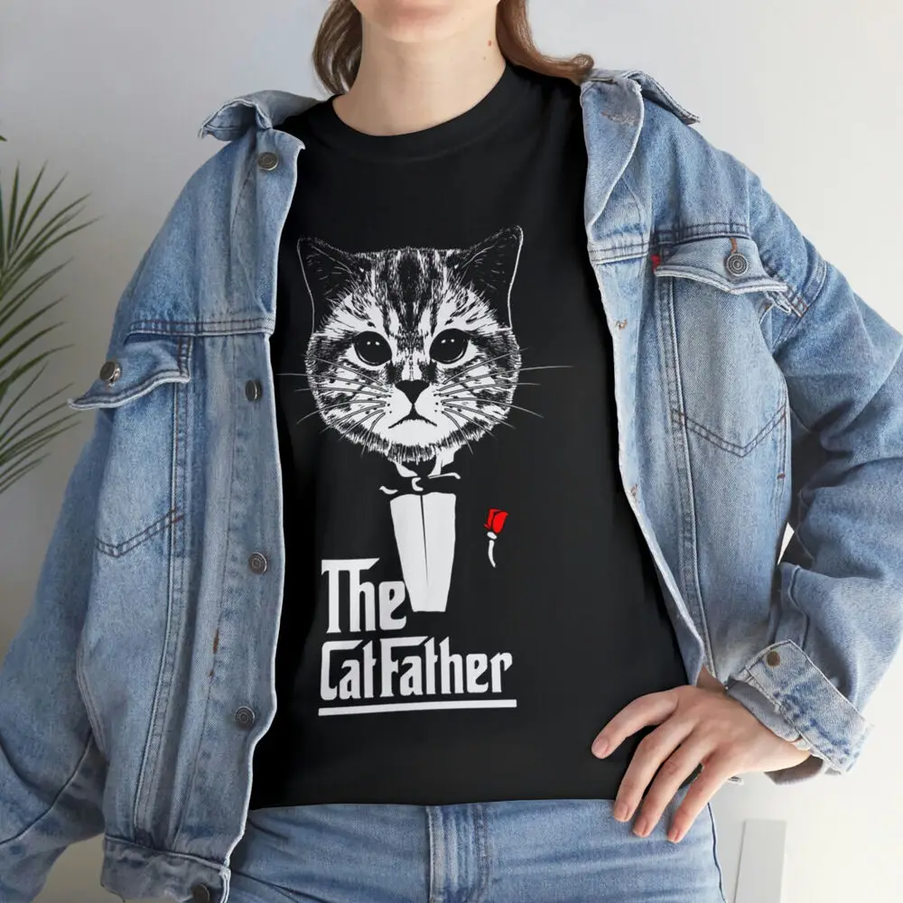 The Catfather Movie T Shirt Cat Lovers Funny Poker Las Vegas Casino Clothing