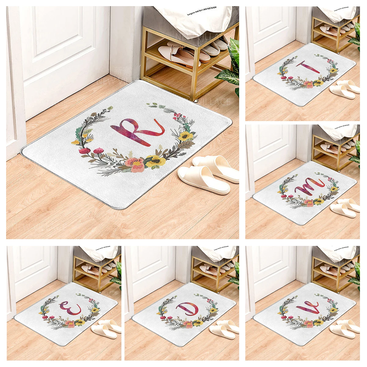 House carpet letter series Home doormat entrance Room Bathmat Footmat bathroom non-slip mat Kitchen water absorption mat