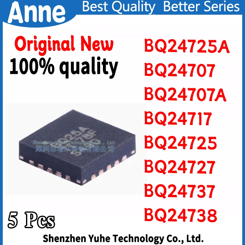 (5piece) New BQ25A BQ707 BQ07A BQ717 BQ725 BQ727 BQ737 BQ738 BQ24725A BQ24707 BQ24707A BQ24717 BQ24725 BQ24727 BQ24737 BQ24738