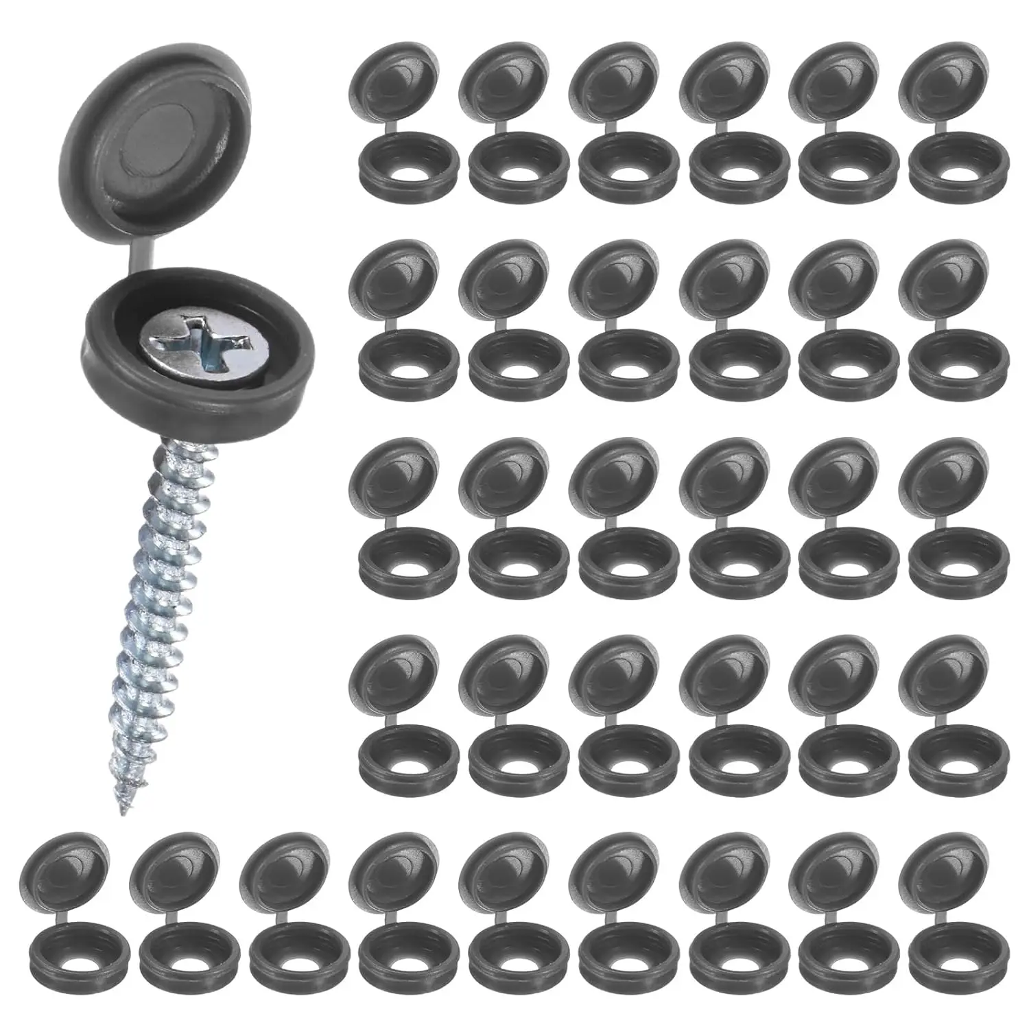 Kunststoffnägel, aufklappbare Schraubverschlüsse, schützende selbstschneidende Schrauben, dekorative Abdeckung, Möbelbeschläge, Muttern, Bolzen, Klappkappe