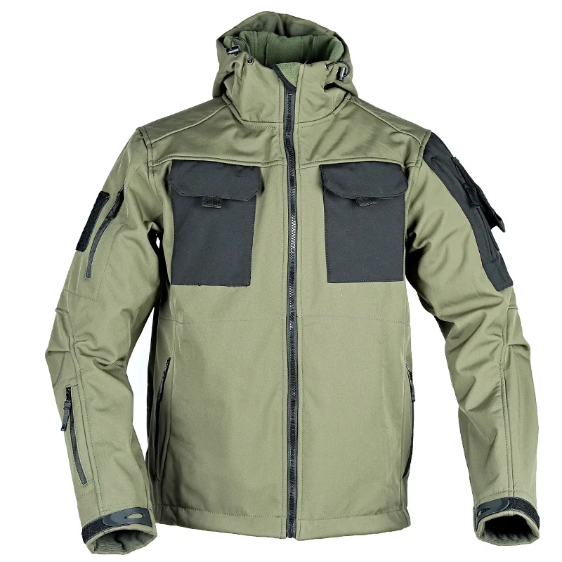 Chaqueta militar cortavientos Softshell para hombre, uniforme táctico de combate, uniforme de fuerzas especiales, chaquetas Multicam, caza de invierno