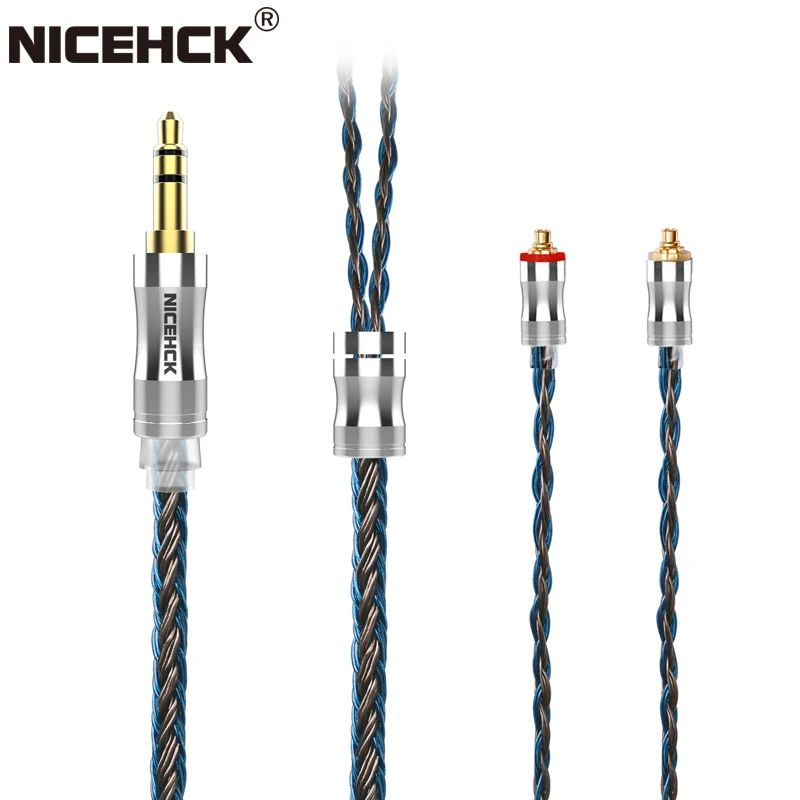 NiceHCK 24 Core Silver Plated Copper Alloy Copper Headset Cable 3.5/2.5/4.4mm QDC/0.78 2Pin for F1 MK4 Tangzu Letshuoer S12 PRO