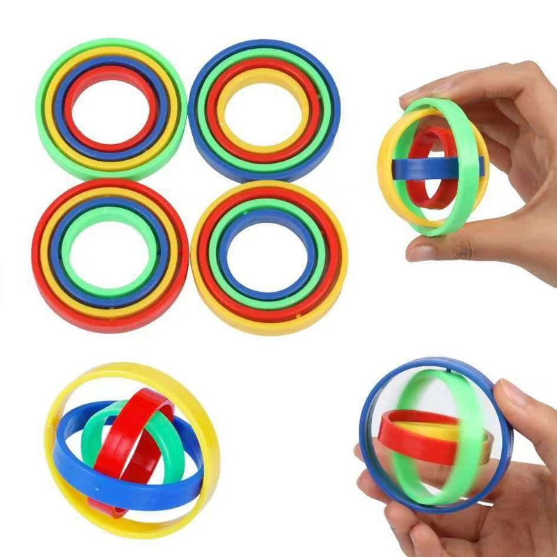 6/3PCS Infinite Flip 3D Gyro Multilayer Spinning Top Decompression Fidget Quiet Anxiety ADHD Autism Stress Relief Toys for Kids