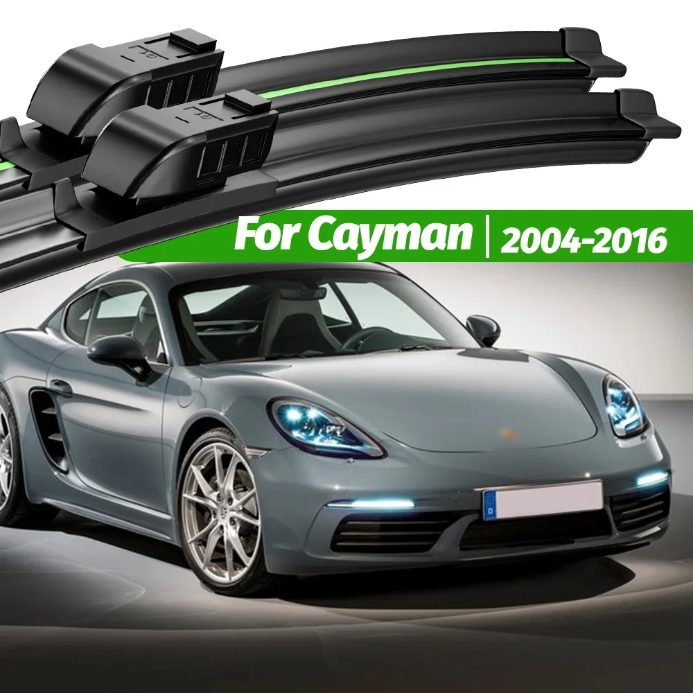 

For Porsche Cayman 987 981 2004-2016 2pcs Front Windshield Wiper Blades 2005 2007 2010 2013 2015 Windscreen Window Accessories