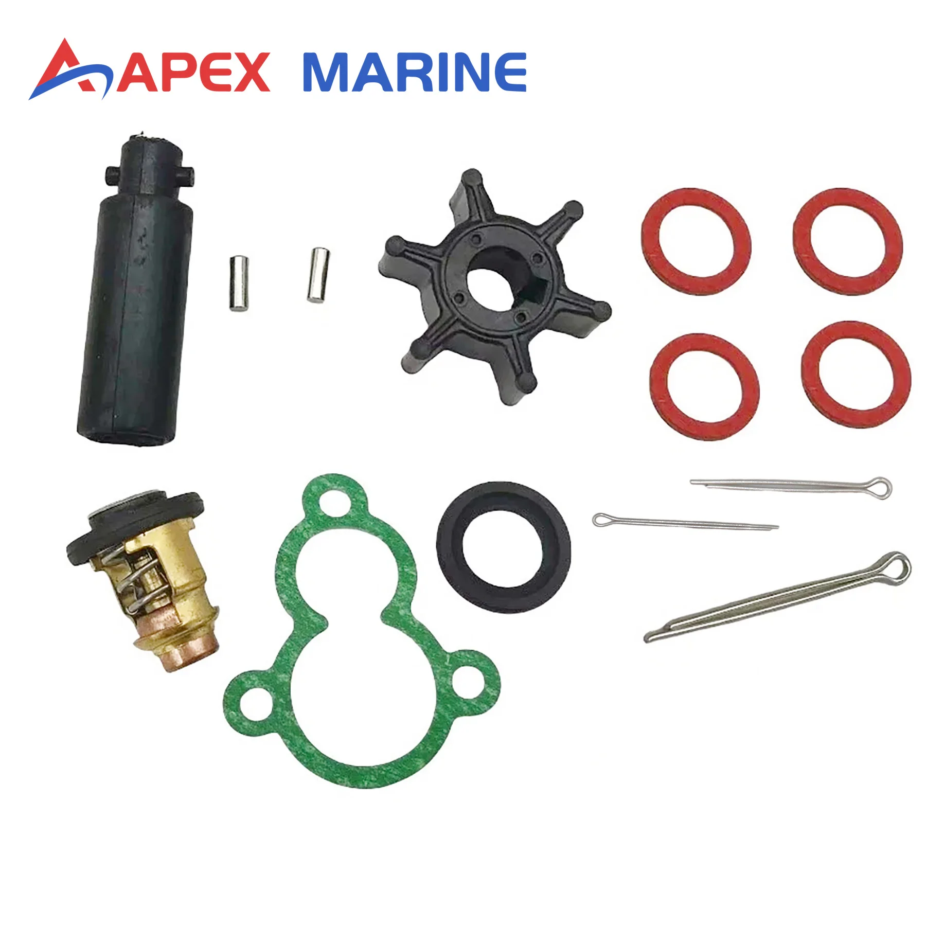 Maintenance Service Kit 6L5-W0078 Fit for Yamaha Marine 4 Str F2.5A  F2.5B 100 Hour Outboard Water Pump Rebuild w/Thermostat