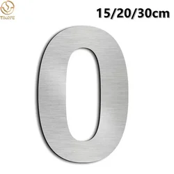 15/20/25/30cm Stainless Steel House Number Silver Address Sign #0-9 Huisnummer Outdoor Numbers Home Numeros Casa Exterior Big