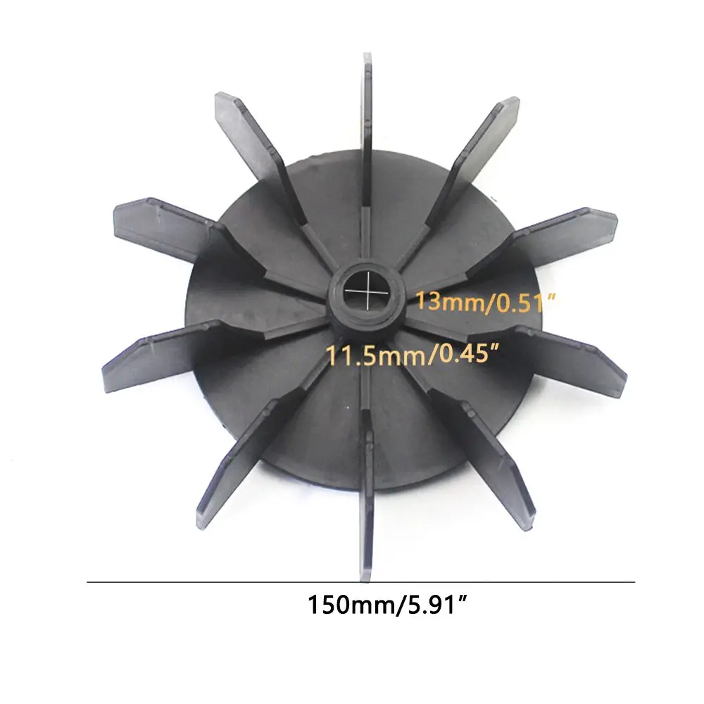 Black Plastic Heat Dissipation Engineering Fan Blade Air Compressor Fan Replacement Direct On Line Motor