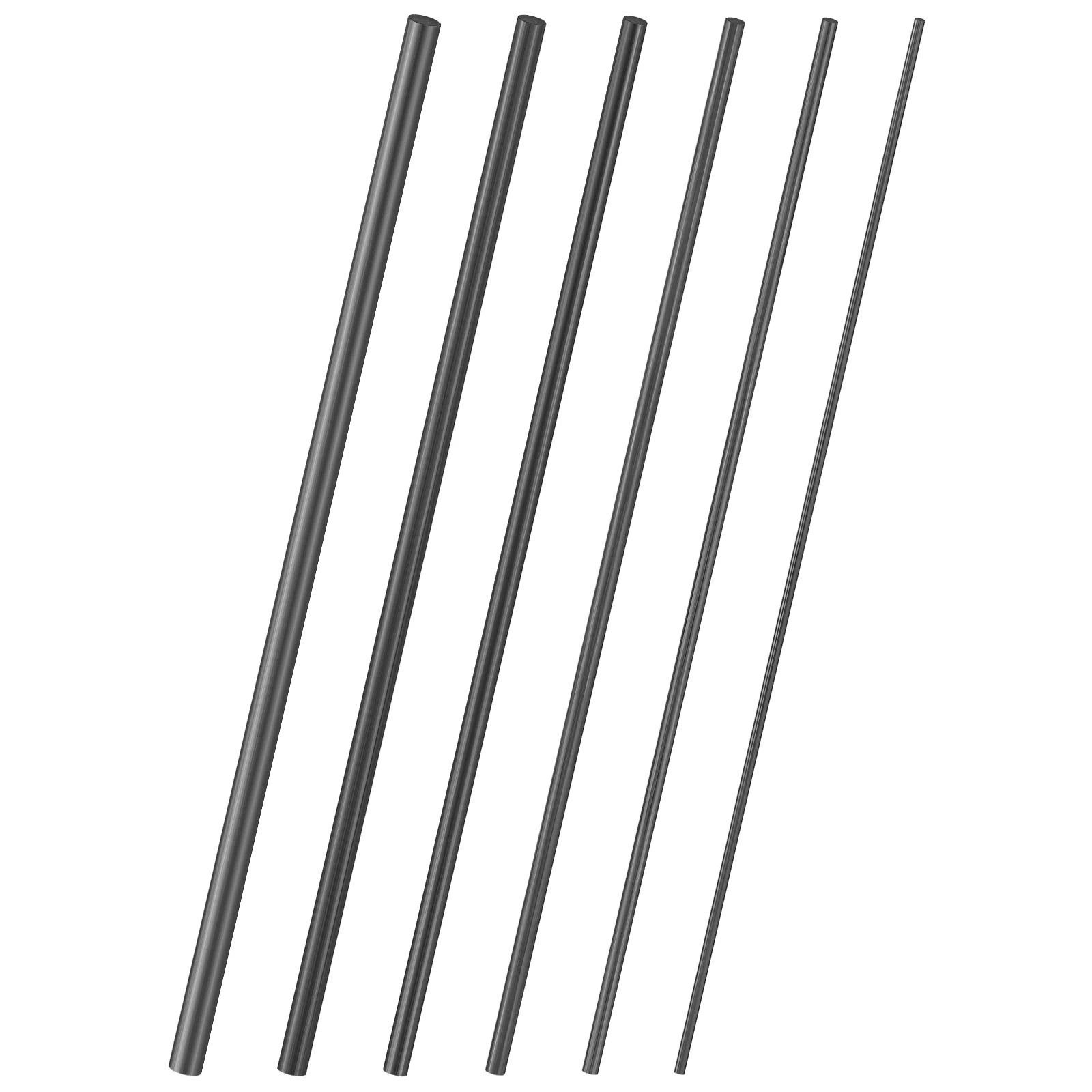 

6pcs Carbon Fiber Fishing Rod Repair Inserts 1mm 1.5mm 2mm 2.5mm 3mm 3.5mm Durable Connector Tips For Broken Poles Pole Repair