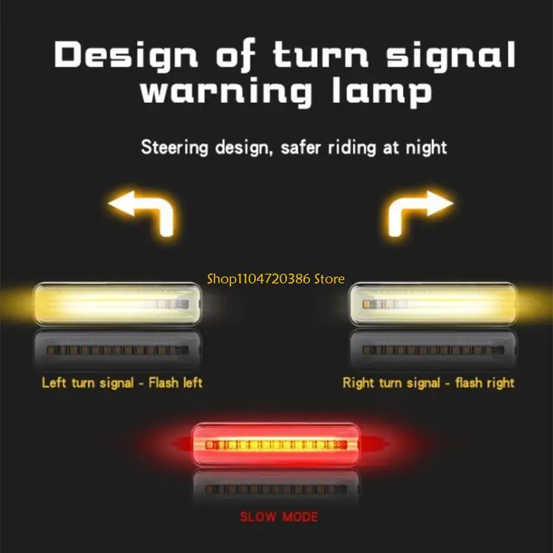 K0EA مصباح LED قوي للدراجة، مصباح خلفي للدراجة قابل لإعادة الشحن مع أوضاع متعددة