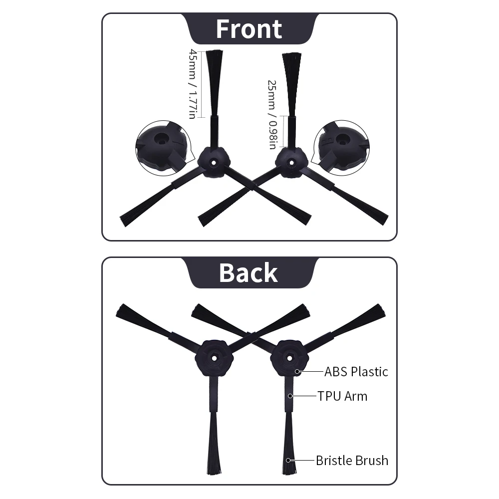 Roller Belangrijkste Zijborstel Mop Doek Hepa Filter Voor Ilife V7S Pro V7s V7s Plus V7 Robotic Stofzuiger Sparts onderdelen Kits