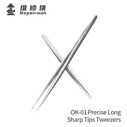 Repairman OK-01 Precision Long Sharp Tips Tweezer Anti-rust Wear Resistant High Hardness for Phone Repair Tool