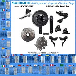 Shimano R7120 2x12s Road Group R7100 Crankset Brake R7170 Shifter R7120 Hydraulic Disc Brake CN M7100 R7100 Derailleur Groupset