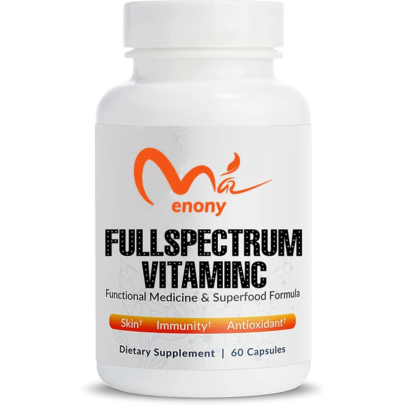 Full spectrum vitamin C supplement, containing quercetin, hibiscus, and rutin, plant-based antioxidant formula,60 capsules