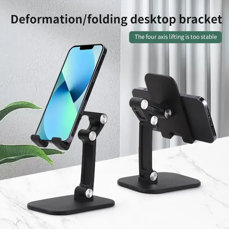 X2 Three Sections Foldable Desk Mobile Phone Holder For iPhone iPad Tablet Flexible Table Desktop Adjustable Cell Smart