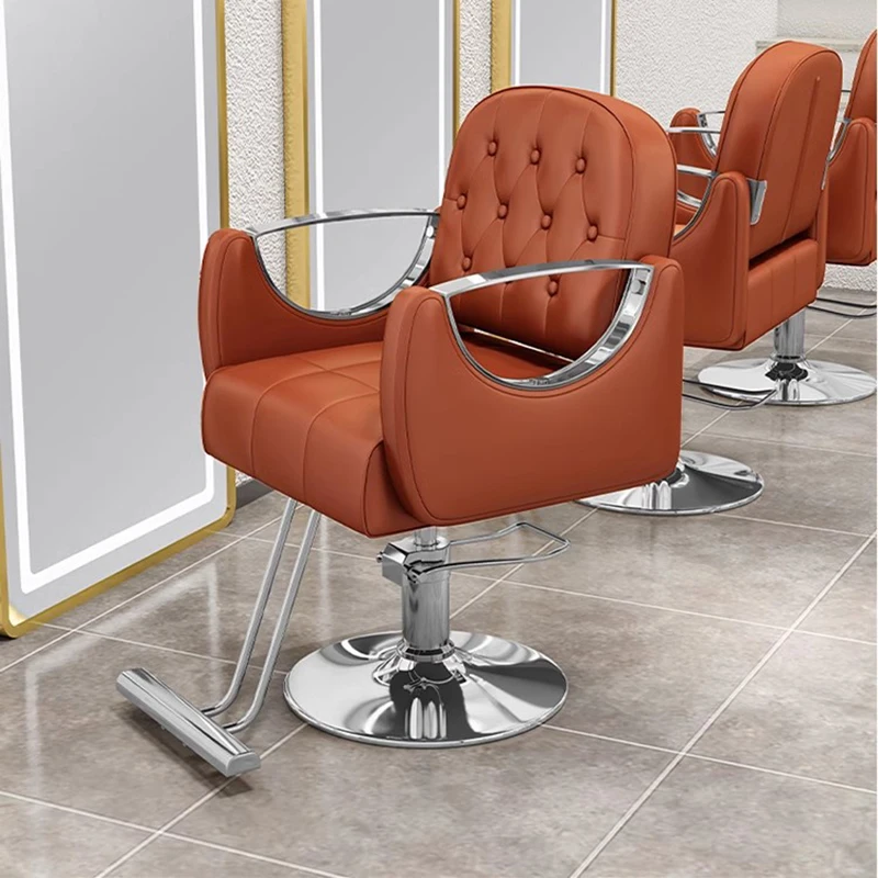 

Nordic Luxury Barber Chairs Modern Hairdressing Professional Ergonomic Barber Chairs Perm Hair Dyeing Salon Furniture Sedie FYBC