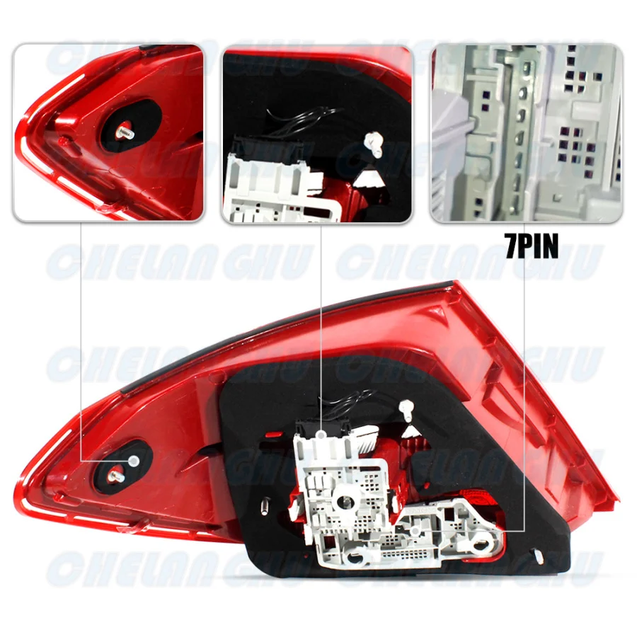 1 Pair LED Tail Light Rear Brake Lamp For Benz W204 European version C63 AMG C180 C200 C250 C300 C350 2011 2012 2013 2014