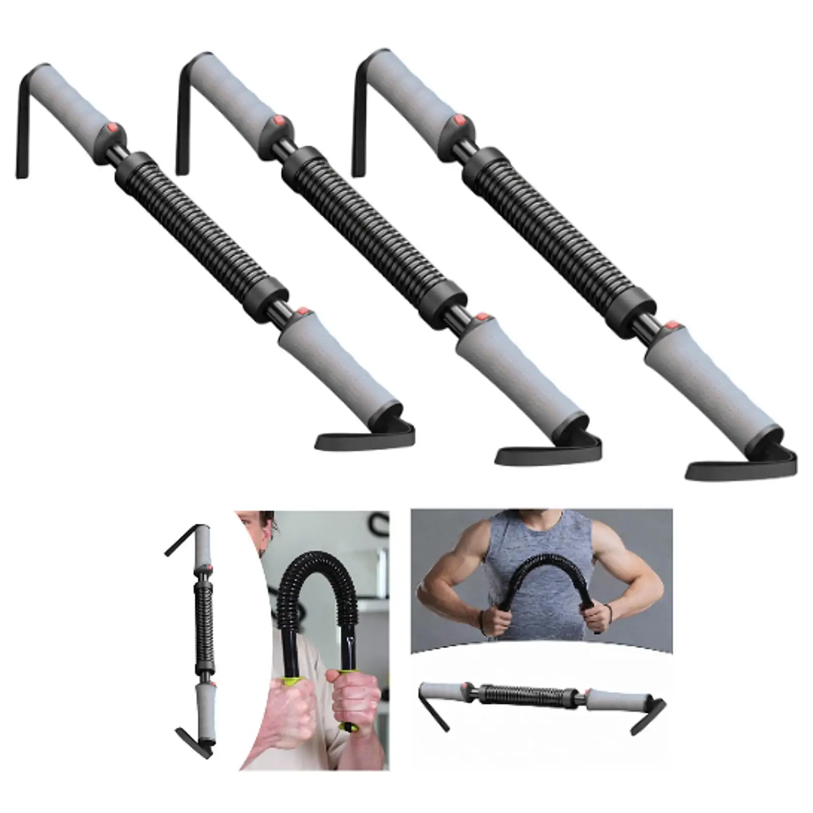 Power Twister Bar Chest Expander Chest Builder Fitness Upper Body Exercise