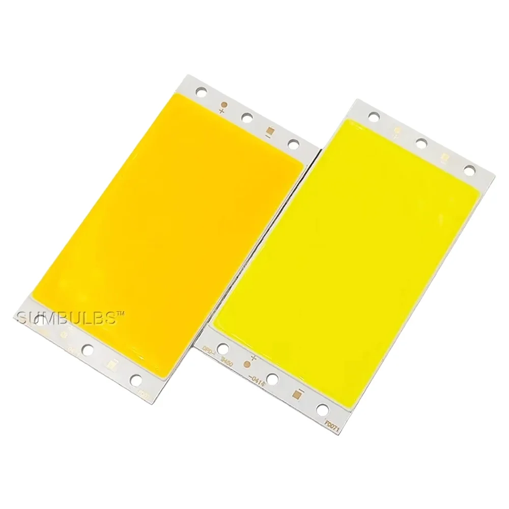Sumbubs 94 x 50 mm 15 W COB-LED-Lichtpanel, ultrahell, warm/kaltweiß/blau/rot, DC 12 V Matrix-LED-Glühbirne, Chip an Bord