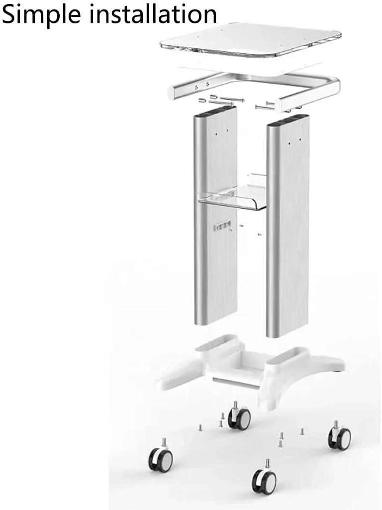 Novo design de carrinho de scanner de ultrassom para clínica dentária, carrinho de quatro rodas para scanner oral