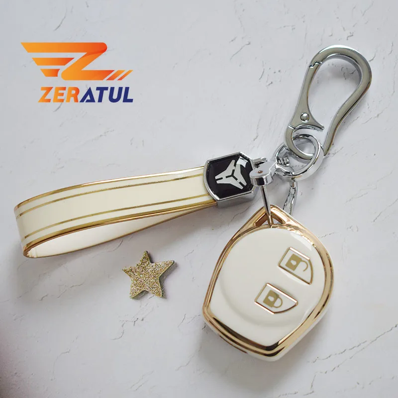 2 Buttons Soft TPU Remote Key Fob Cover Case Fit For SUZUKI SWIFT SX4 ALTO VITARA IGNIS JIMNY Splash Keychain Protector
