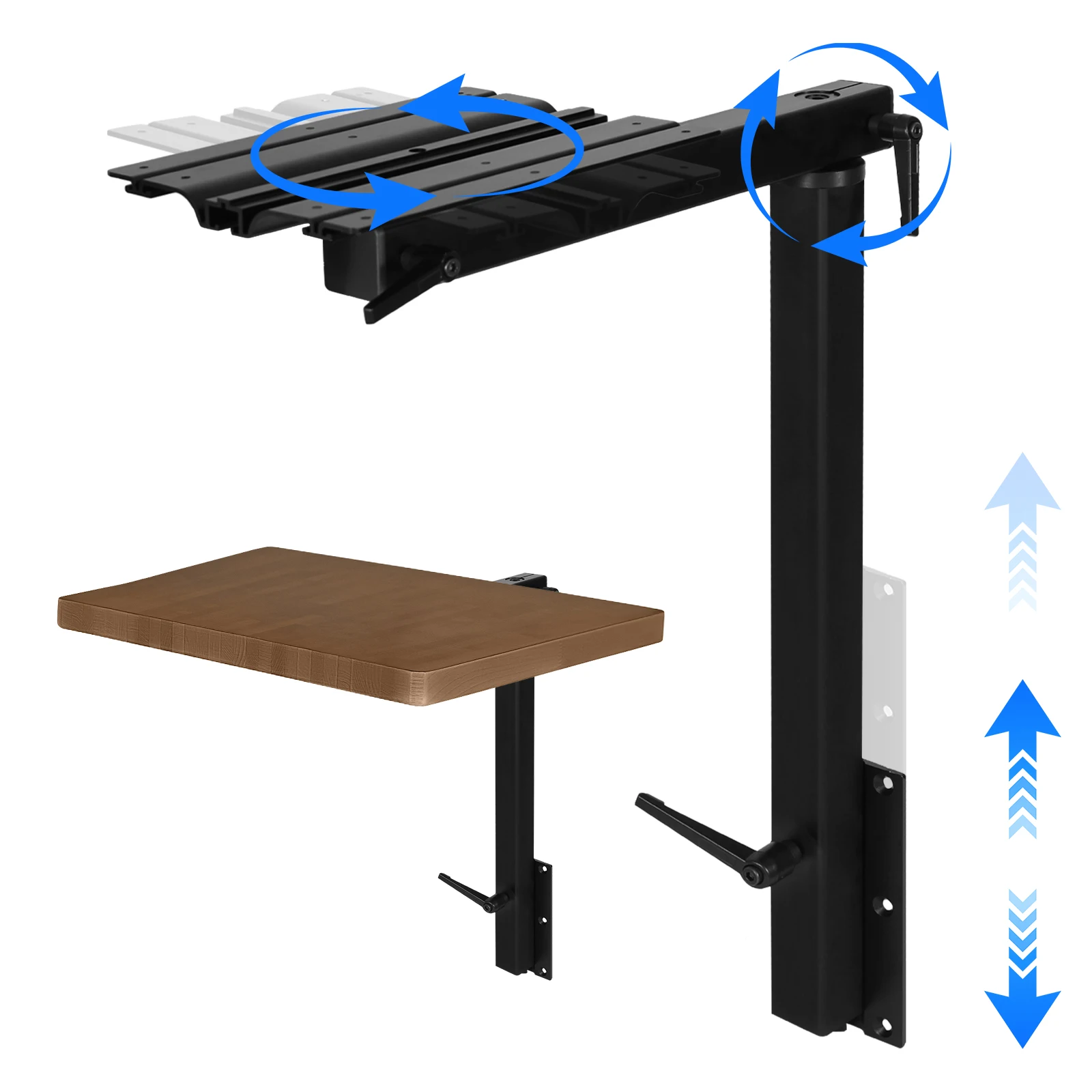 

Aluminum Alloy Removable RV Table Leg 360 Degree Swivel Height Adjustable RV Table Leg Bracket Folding Table Leg for RVs