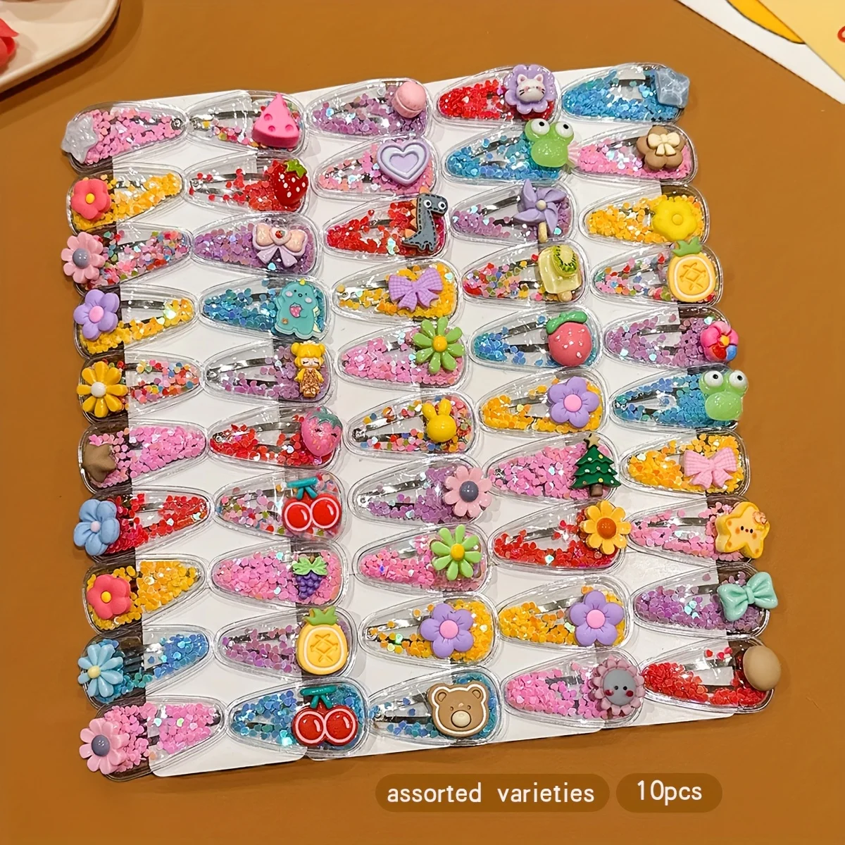 4/8 Stück bezaubernde Glitzer-Seitenclips für Kinder. Geeignet für geflochtene Frisuren und designinspirierte Haarnadel-Sets. – Detail 4