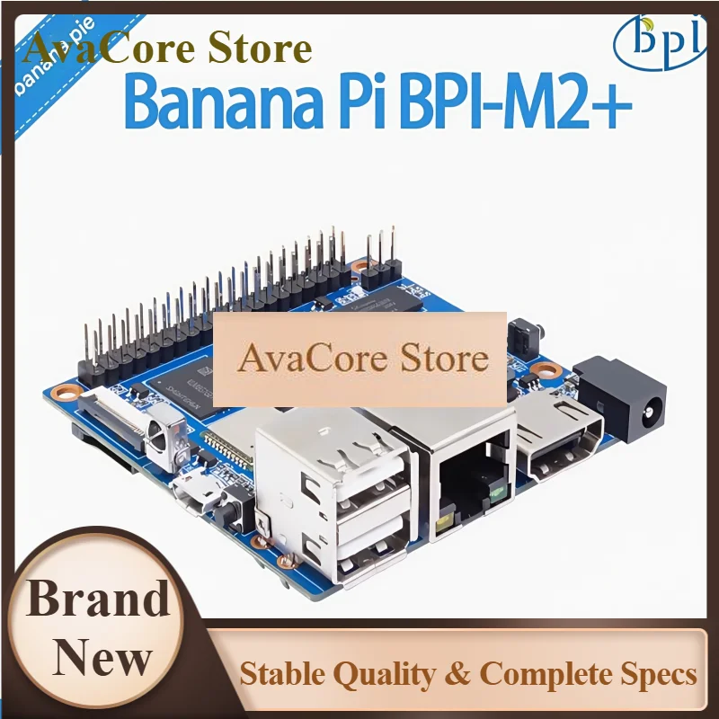 AvaCoreBanana Pi BPI-M2+ IoT Development Board Adopts Allwinner H3 Chip Design, 1GB DDR3 RAM, 8GB EMMC