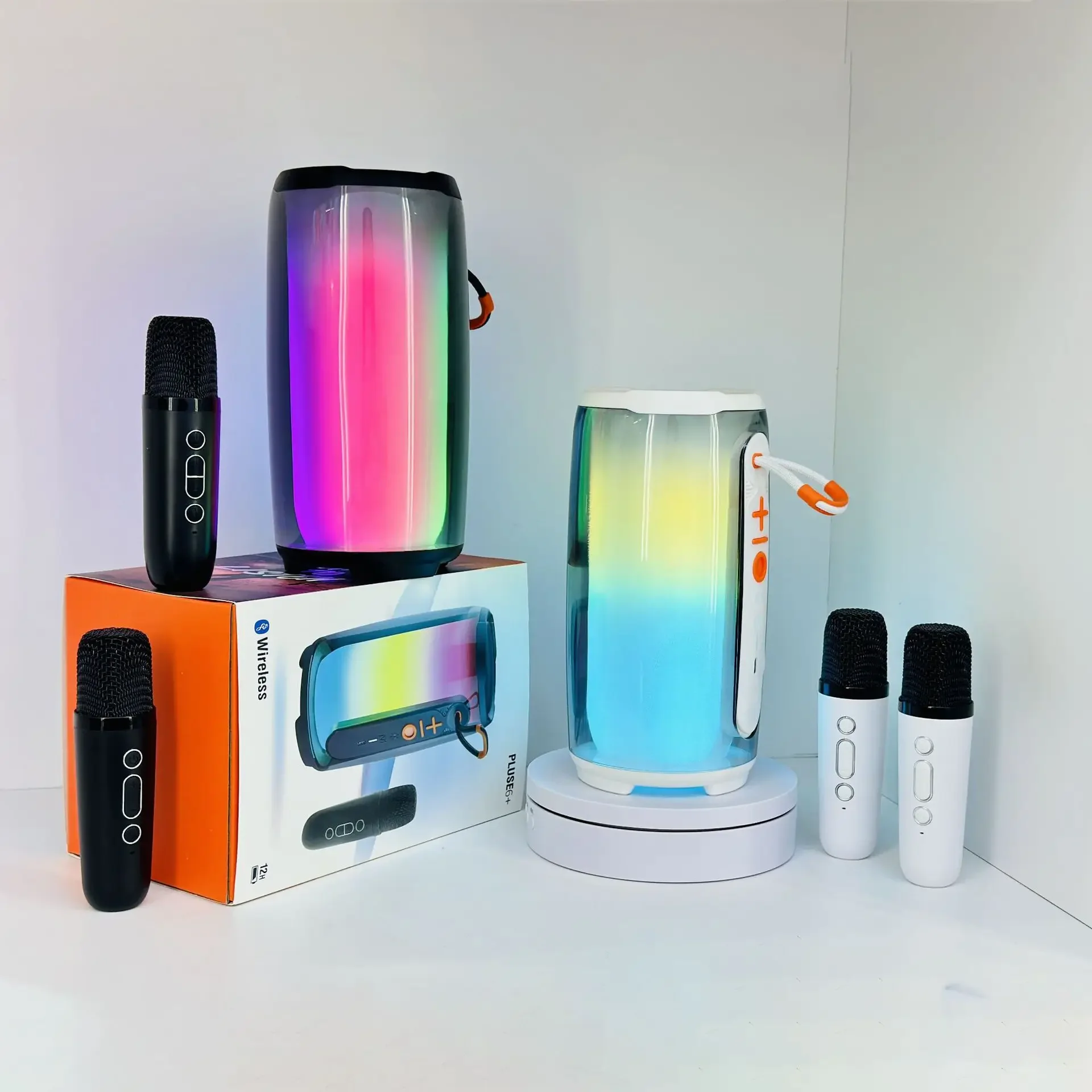 Pulse bluetooth speaker desktop outdoor full screen RGB lamp colorful wireless speaker