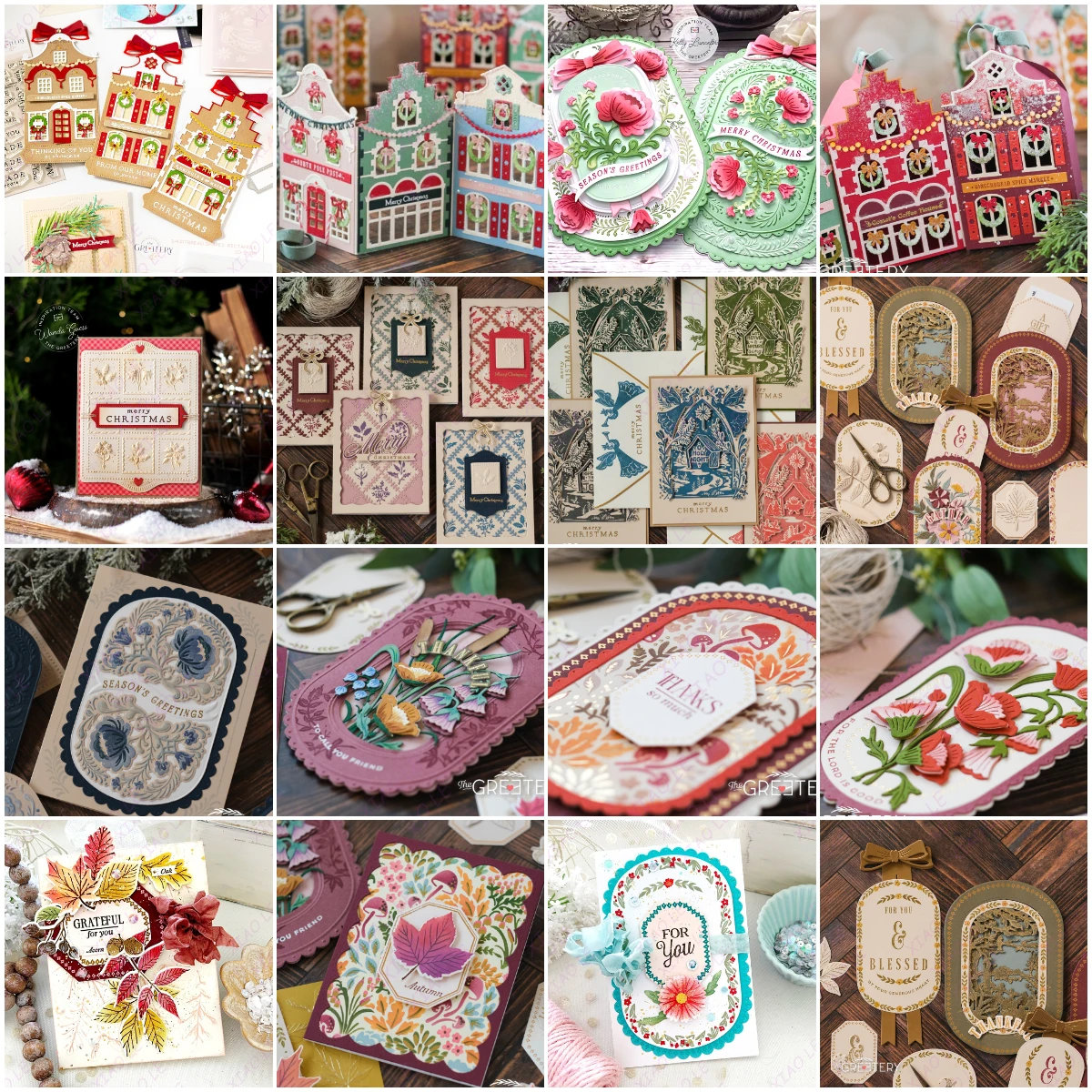 

Market Place Holiday Cocoa Cozy Metal Cutting Dies and Silicone Stamps Stencil DIY Scrapbooking Paper Handmade Album Stamp Die