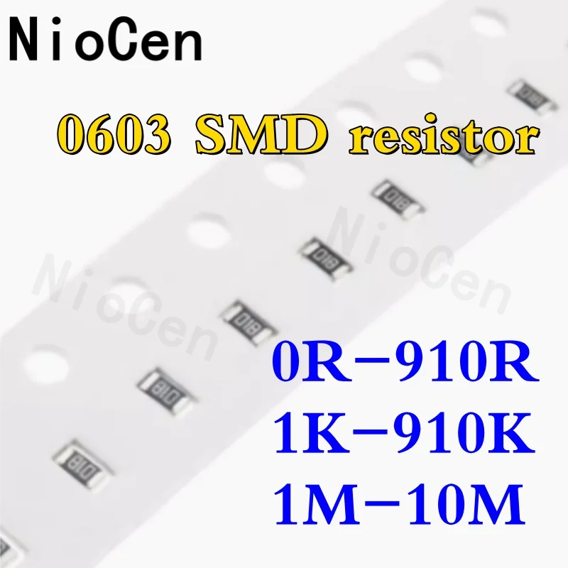 

（100pcs） 1% 0603 SMD resistor 0R ~ 10M 1/10W 0.1 0.22 10 100 150 220 330 ohm 1K 2.2K 10K 100K 0.1R 1R 10R 100R 150R 220R 330R 1M