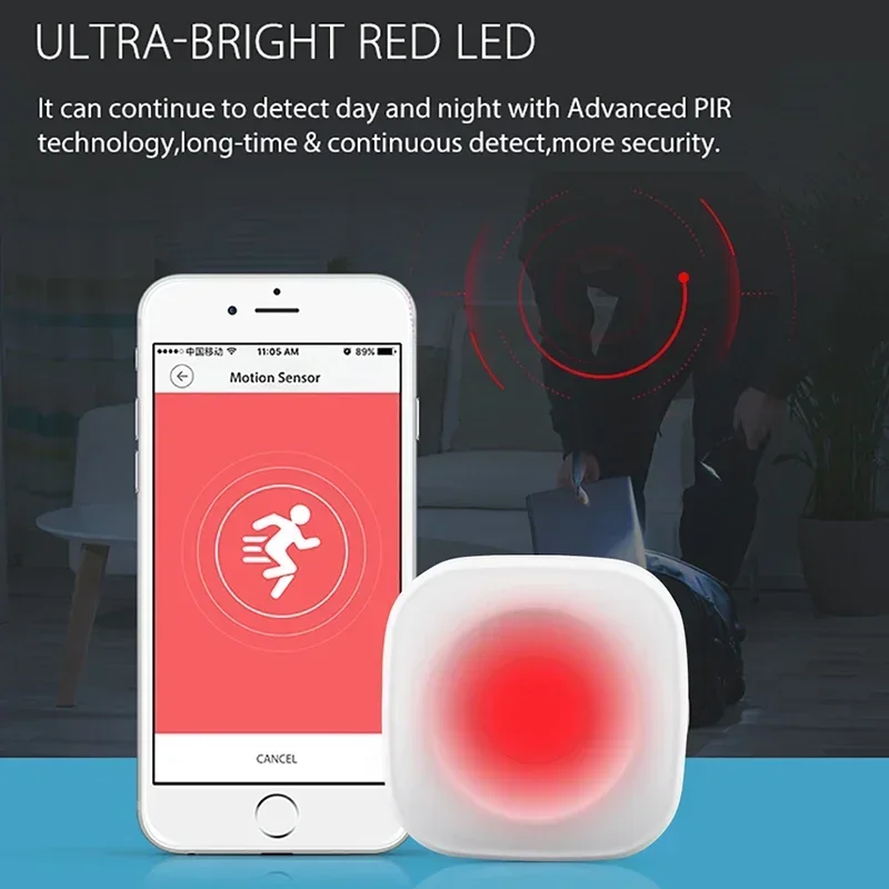 Tuya-Sensor de movimiento inteligente con WiFi, Detector de personas, aplicación de vida inteligente, Control remoto, sistema de alarma, Sensor de