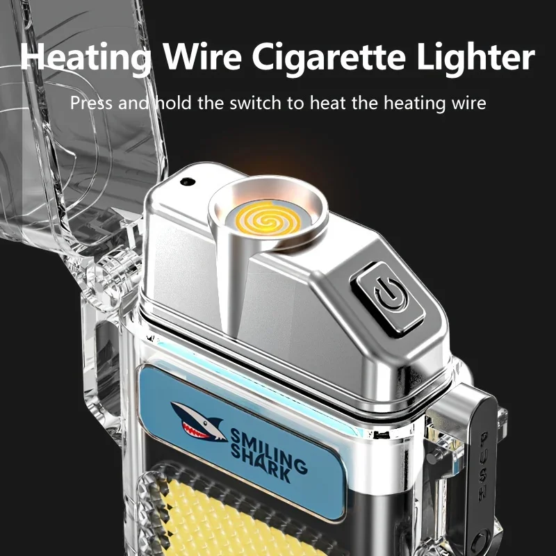 New Windproof Lighter, Portable Cigarette Lighter, Multifunctional Keychain Flashlights For Camping, Survival, Outdoor Adventure view 3