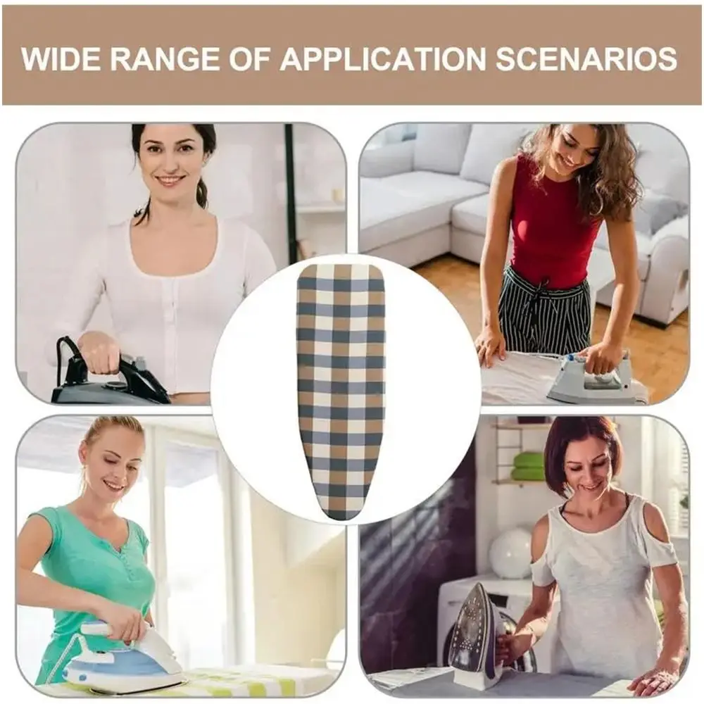1Pcs Stain Resistant Ironing Board Cover Thick Cotton Padding With Elastic Edge Iron Heat Shield Universal Cloth Cover