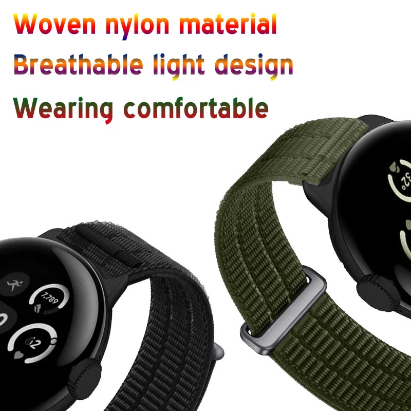 Gradient Woven Nylon Band For Google Pixel Watch 4 3 2 41mm 45mm Cloud Feel Breathable Light Sport Watch Strap w Adapters
