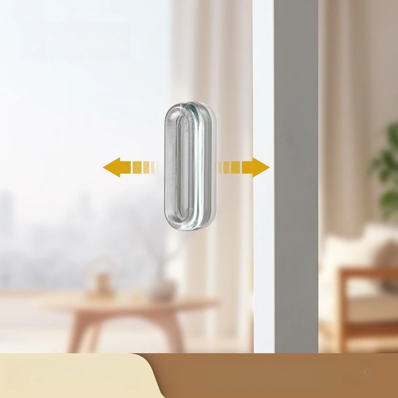 Self-adhesive Sliding Door Handle No Punch Sliding Door Handle Aluminum Alloy Wooden Door Kitchen Cabinet Door Handle