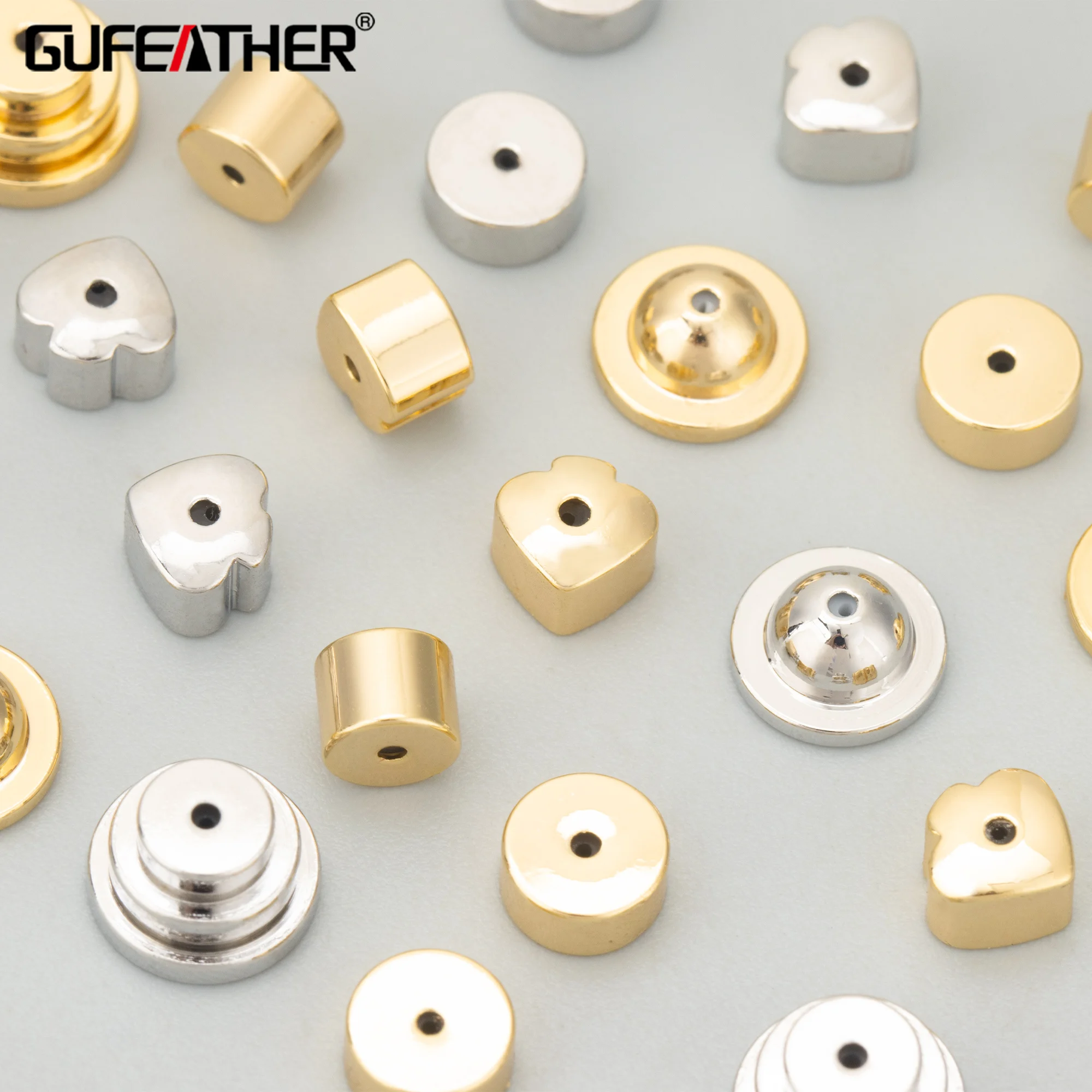 GUFEATHER MF73,jewelry accessories,18k gold rhodium plated,copper,diy accessories,charms,ear plug,jewelry making,10pcs/lot