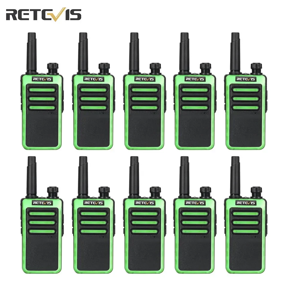 

Walkie Talkie Retevis RB666 10 Pcs Type C Two Way Radio Receiver PMR4446 Long Range Walkie-talkie Rechargeable