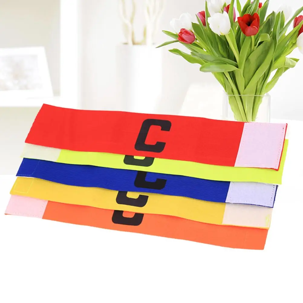 5 قطع كرة القدم كرة القدم مطاطا الكابتن شارة قابل للتعديل كرة القدم الرجبي كرة السلة لاعب العصابات 5 ألوان