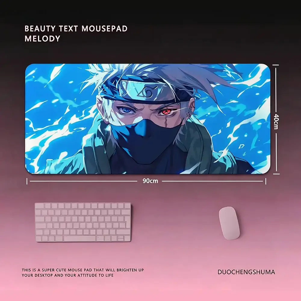 H-Hatake Kakashi Mouse Pad Computer Mat Deskpad Laptop Keyboard Mat Office Large Landscape Mousepad