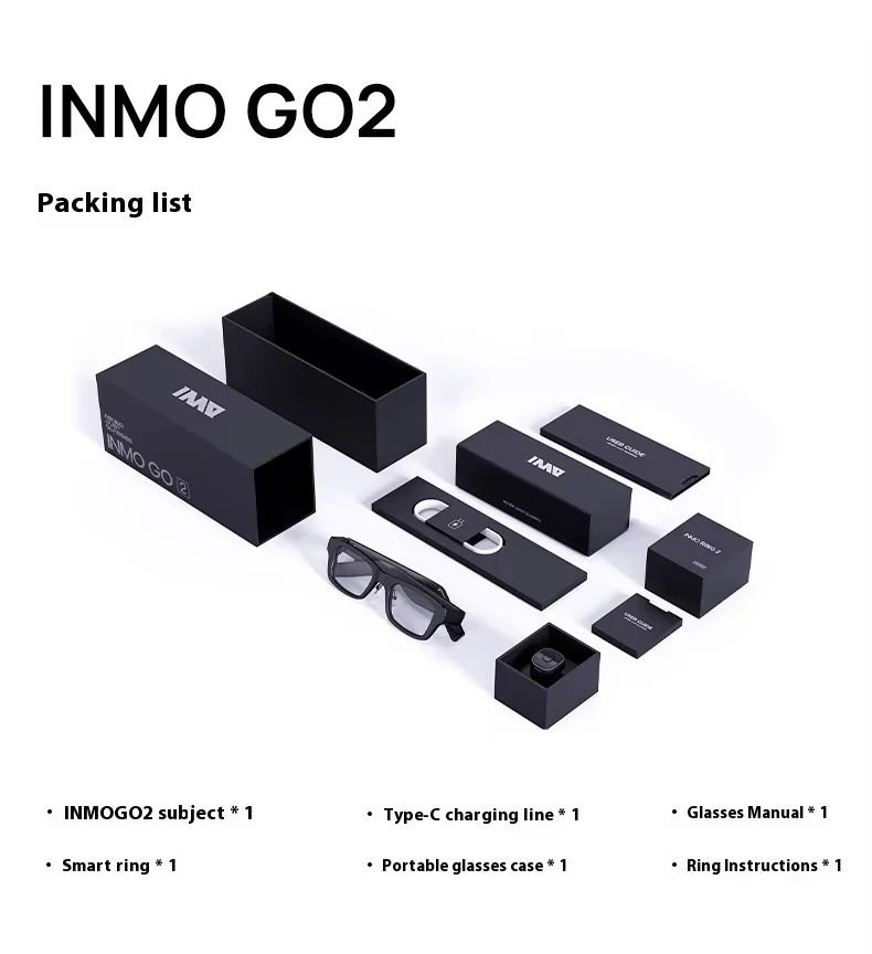 INMO GO2 AR Translation Glasses Intelligent Simultaneous OfflineTranslation Custom Overseas Travel Class Translation Machine