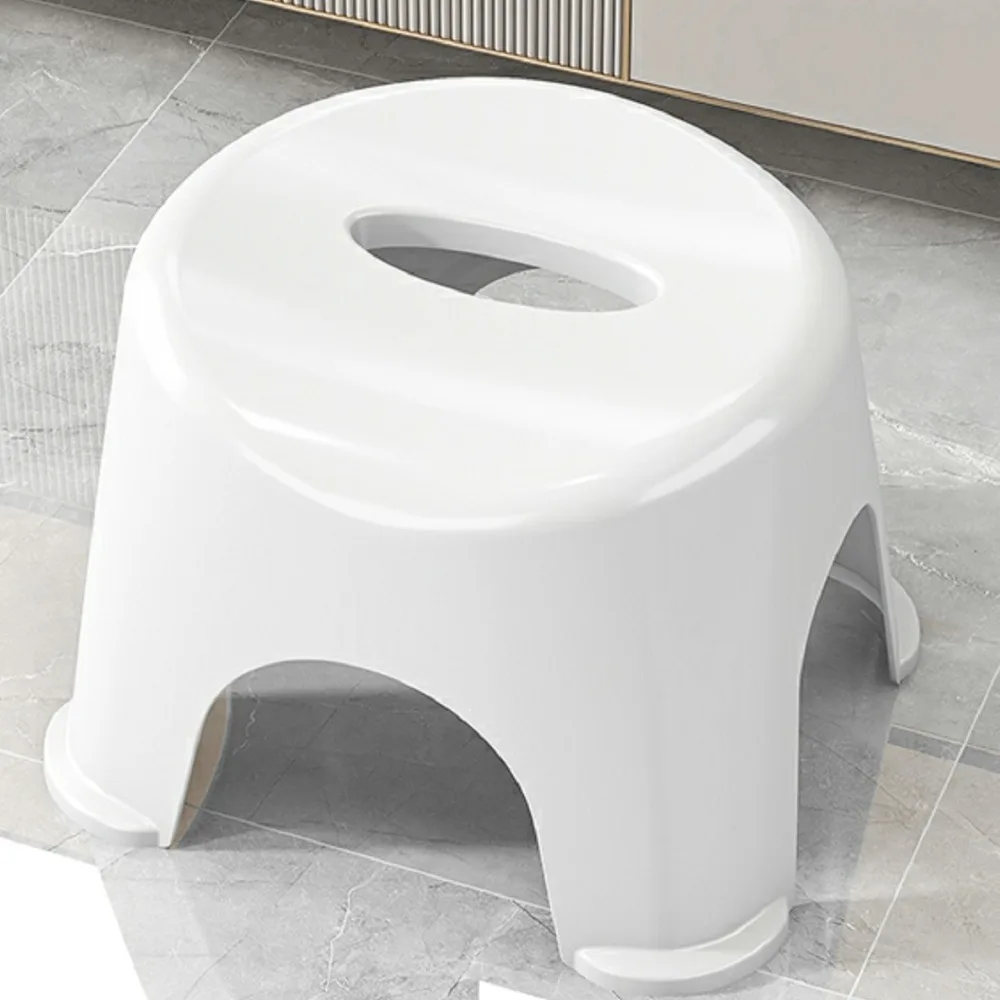 Simple Non-slip Clear Shower Foot Stool Waterproof Square Kid Stool Load-bearing Transparent Shoe